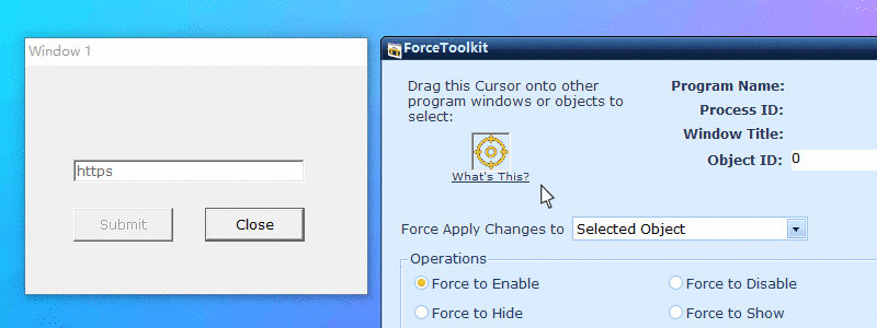 How to Select a Window or Object by ForceToolkit