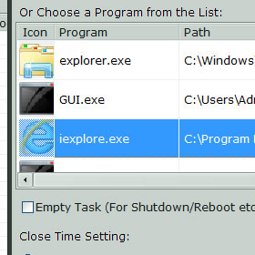 choose a program you want to close